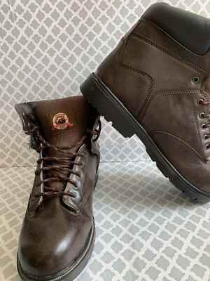 Brahma Steel Toe Leather Dark Brown Work Boots Mens Size US  display picture 1