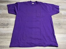 Vintage Purple Selvedge Single Stitch Pocket T-Shirt XL New Made in USA 90s