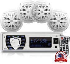 sistema de audio auto carro lancha barco sonido impermeable con parlantes bocina