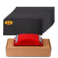 Sandpaper 120 To 2500 Grit Sand Paper With Sanding Block Sander Wet Dry Waterpro