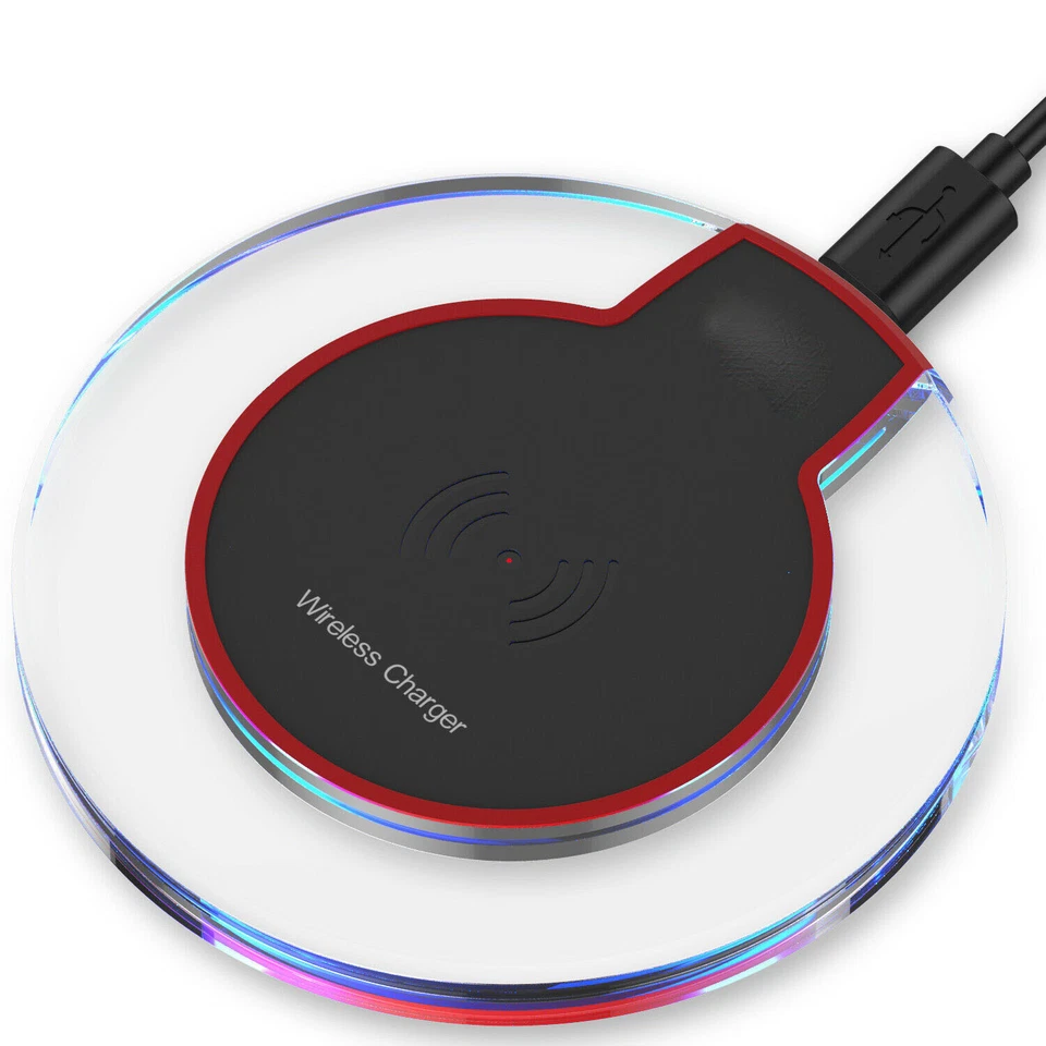 Qi Wireless Charger Pad Dock for iPhone 11 X 8 plus XR XS Samsung S10 S9 - Image 2 of 4