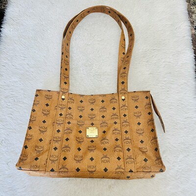 MCM Visetos 2151L PVC MCM Monogram Canvas Pebbled Leather