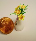 Dollhouse Miniature DAFFODILS IN RABBIT 1:24 & 1:12 Artisan Signed 1 1/8" x 1" — photo 6