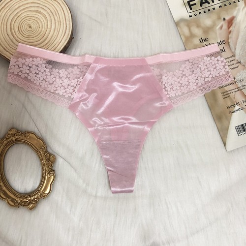 5 Packs Lot Sexy Womens Silky Satin Panties Thongs G string Bikinis Brief French - Picture 15 of 16