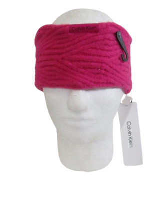 Calvin Klein winter headband CALVIN KLEIN Faux Fur Solid Burgundy Wine Headband Winter  main image 3