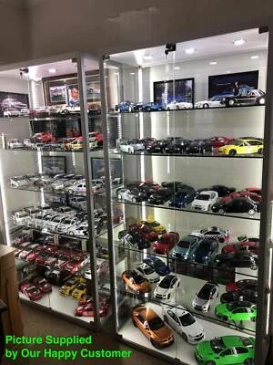 Titanium Alloy Glass Display Cabinet Led Downlights Strip