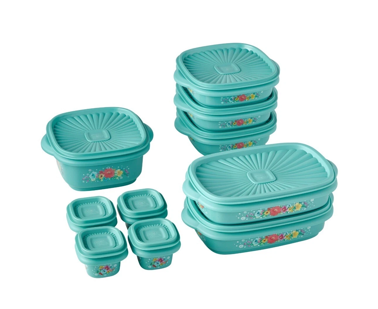 The Pioneer Woman 20 Piece Plastic Food Storage Container Variety Set, Breezy Bl
Opens in a new wind