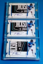 2021 National Treasures Football Hats Off Travis Etienne Jr. Cards 2-3- 5 / 5 RC