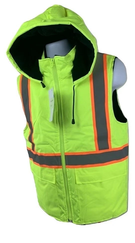 Safety Vest High Visible Work Hoodie Fleece Waterproof Unisex