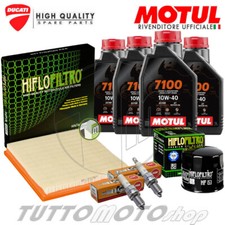 Tagliando DUCATI Monster 600 1993-2001 Kit Olio Motul 7100 10W40 Filtri Candele