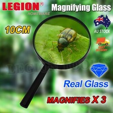 10cm Large Magnifying Glass Magnifier Handheld Loupe Reading Optical Clarity AU
