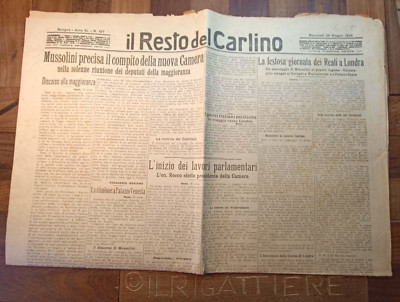 BOLOGNA 28/Mai/1924 Der Resto Del Carlino Hommage Der Souveräne In London-4240