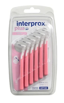 Dentaid Interprox plus 90° nano Rosa Interdentalbürte 6 Stück PZN 05532351