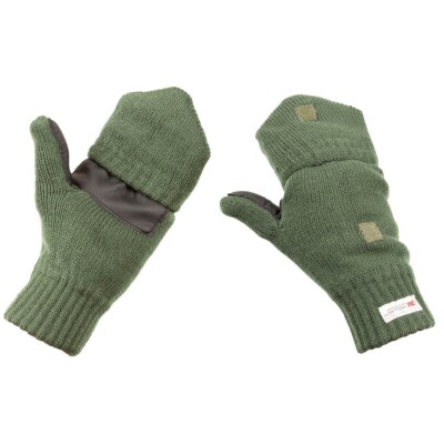Strick-Faust-Fingerhandschuh, oliv, 3M+ Thinsulate+ Winter Fäustlinge Outdoor