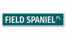 5972 SS Field Spaniel 4" x 18" Novelty Street Sign Aluminum