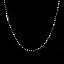 Oxidized Silver Snake Scale Ball Chain