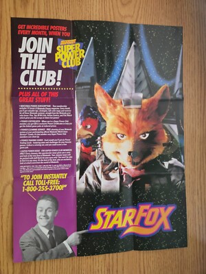 STAR FOX Original Promo Poster SNES NINTENDO | eBay