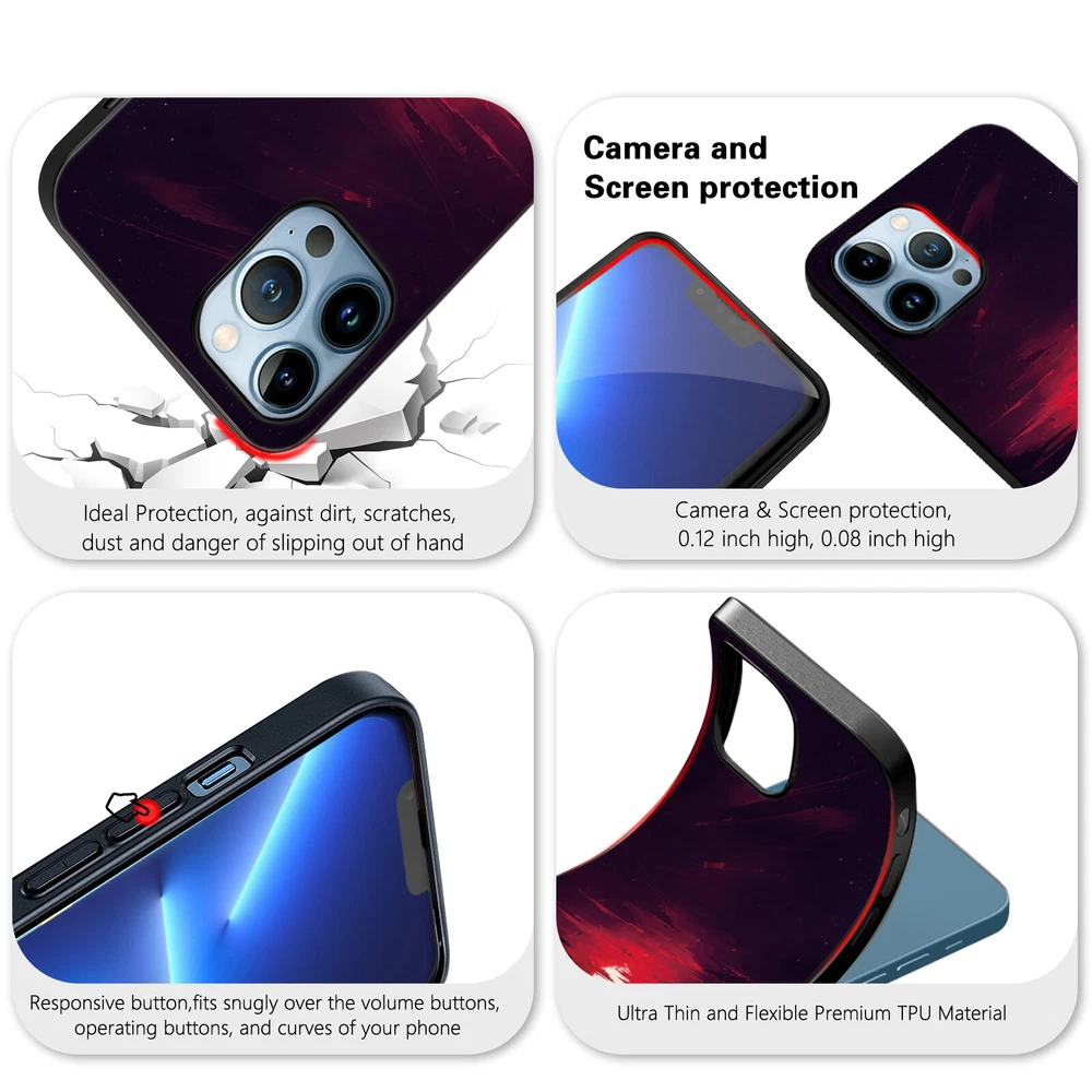 Phone Case Space Soft Silicone Cover For iPhone 11 12 Pro 13 14 Plus 15 Pro Max