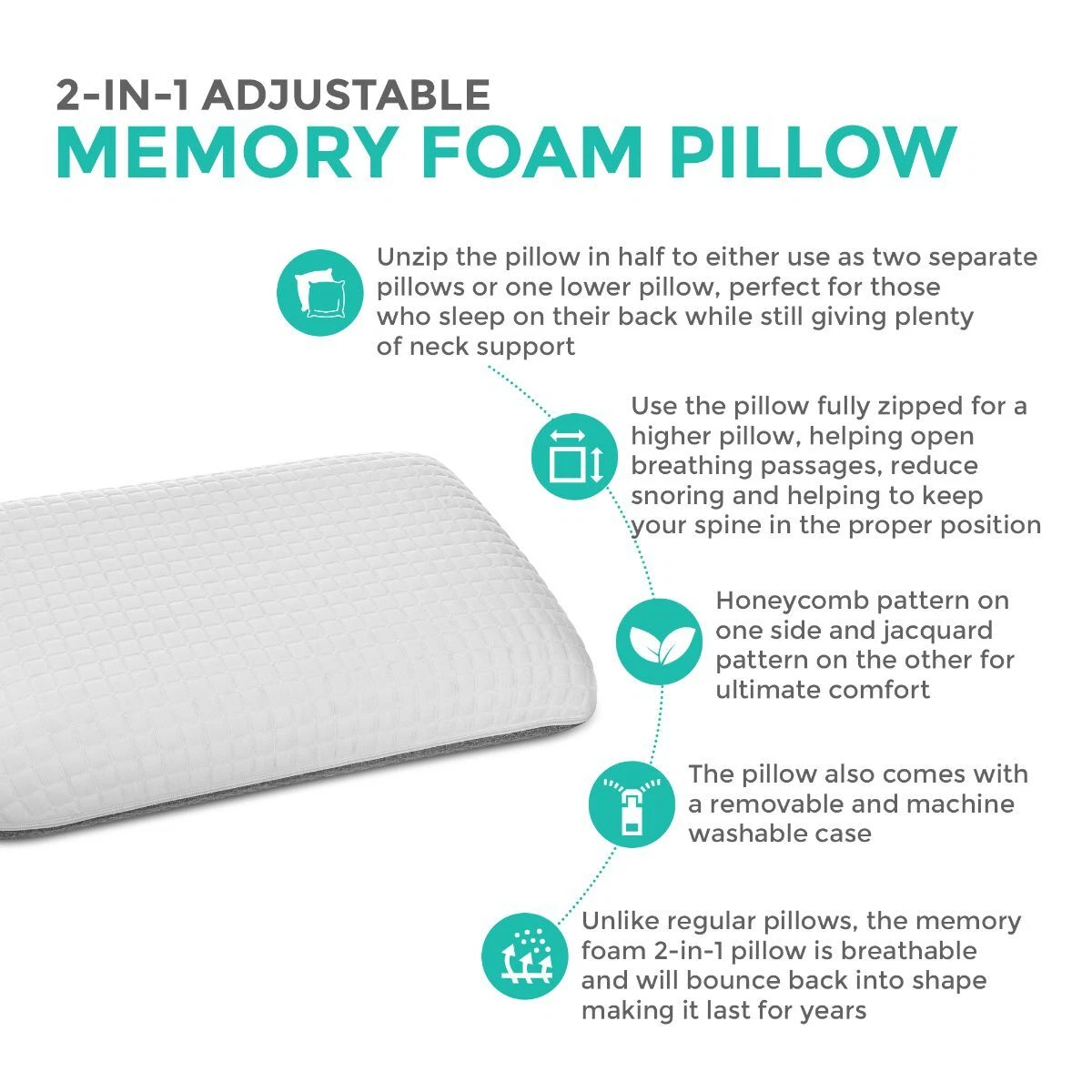 Memory foam cheap core pillows