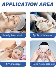 125 Disposable Spa Headbands Individually Wrapped Non Woven Fabric, Elastic