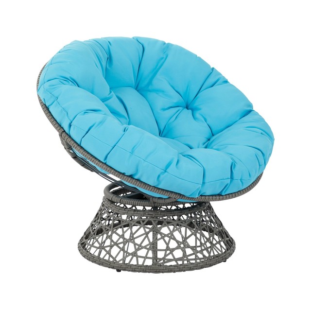 OSP Designs Papasan Chair Blue Cushion/Gray Frame for sale ...
