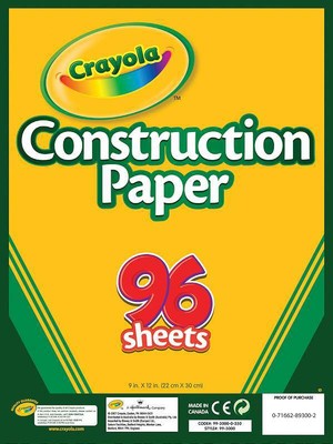 Crayola construction paper - 96 sheets (071662893002)