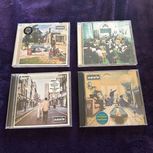 Oasis 4 CD Lot Definitely Maybe, Be Here Now, Morning Glory, The Masterplan