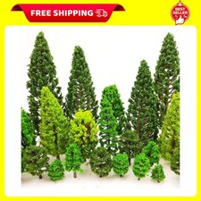 36 Pieces Model Trees 1.36-6 inch Mixed Tree Train Scenery Green