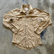 Vintage 70s Wrangler Pearl Snap Western Button Shirt Size 16X34