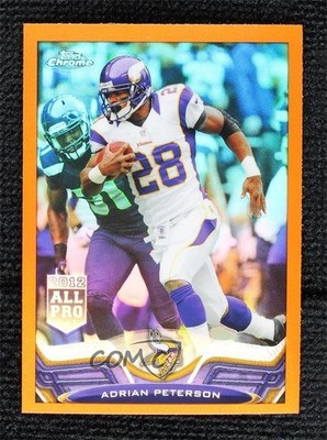 2013 Topps Chrome Retail Orange Refractor Adrian Peterson #100 e0h