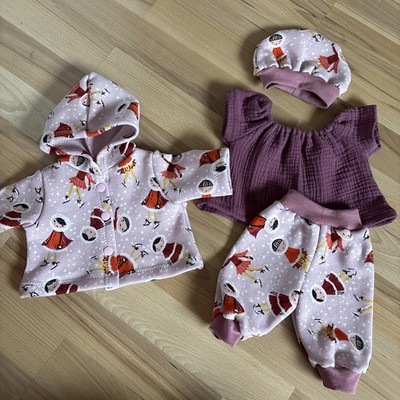 Niedliches Puppenkleidung Set 43cm 4-teilig Handmade