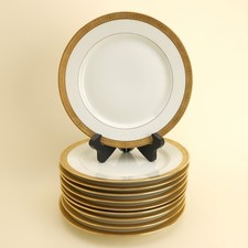 9333 by Tressemanes & Vogt Limoges 8 3/4" Set of 10 Dessert or Luncheon Plates