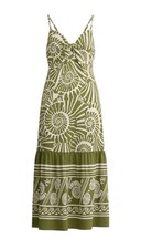 Sophia XL Midi Dress Tropical Resort Beachy Cruise Vacation Boho Stretch Tie