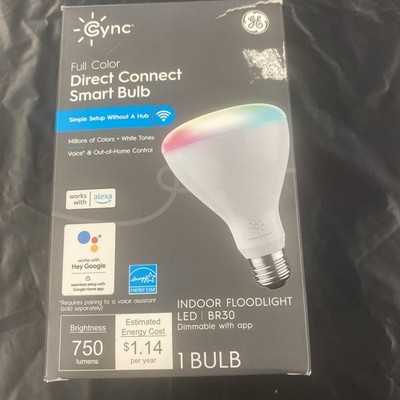 C By GE Full Color Direct Connect Smart Bulb, Model CLEDR309CD1-1P