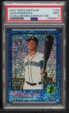 2022 Heritage High Number Chrome Blue Sparkle Julio Rodriguez PSA 9 MINT 0d75