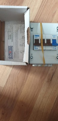 PROTEUS 100Amp 3P+N Stromzähler Trennschalter 35mm Klemmenkapazität