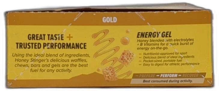 *2027-1-9* Gel energético Honey Stinger Gold, sin gluten y cafeína, para Foto 4 de 4