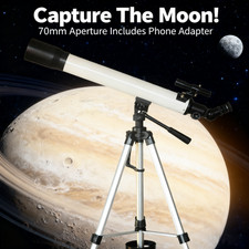 Skyoptikst 70-700 Telescope for Beginners/Kids - Phone Adapter - New US