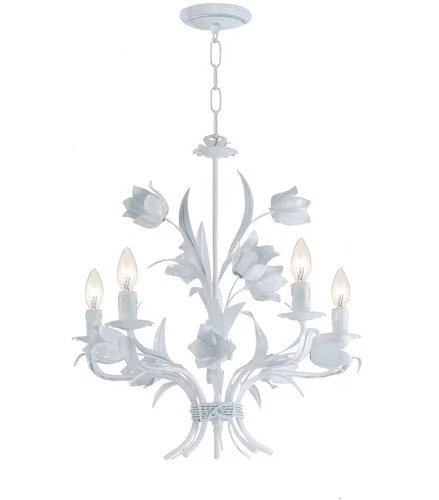 Crystorama 4815-WW Southport 5-Light Mini Chandelier in Wet White - Picture 1 of 2
