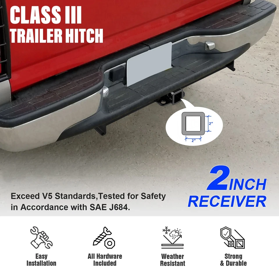 Receptor de enganche de remolque para Chevy Silverado GMC Sierra 1500 1999-2007 Foto 3 de 4