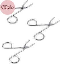 3Pcs Silver Stainless Steel Eyebrow Tweezers Scissors- Professional Shaped Slant