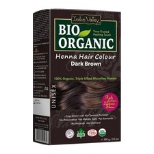 Indus Valley Bio Organic Henna Hair Color Dark Brown 100g Long Expiry Free Ship