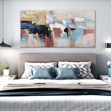 Canvas Wall Art Decor Large Canvas Wall Art For Living Room Abstract Art Blue...