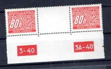 Bohemia 8ZW Gutter Pair MNH Mint (DA4064