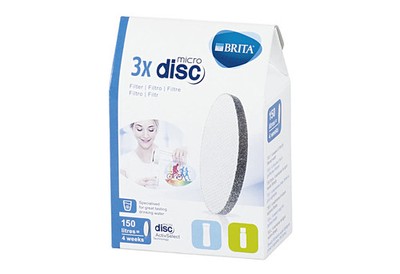 BRITA MicroDisc Wasserfilter 3er Pack Aktivkohle für Karaffen & Flaschen