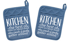 Kitchen The Best Of Times Friends And Family Pot Holders Oven Mitt Gift SVG104