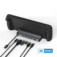 For Steam 6 in 1Deck Dock Deck Docking Station with HDMI 4K@60Hz 3 USB-A 3.0 BU