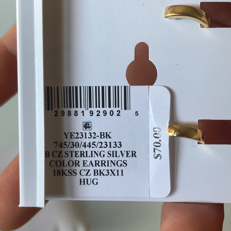 Pendientes Giani Bernini chapados en oro de 18 quilates sobre plata de ley con circonitas cúbicas Foto 4 de 4