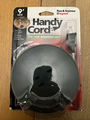 Pass And Seymour Legrand Handy Cord 9 Foot Green Extension Cord Reel Brand New