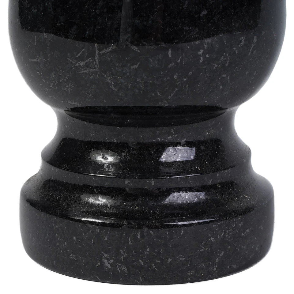 Grab-Vase hochwertig aus Granit Nero Angola Friedhof-Vase Grab-Schmuck Bumenvase - Bild 2 von 4